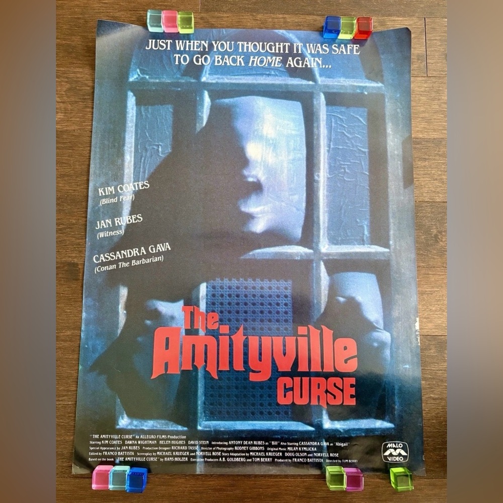 The Amityville Curse Movie Poster Vidmark Entertainment 1990 21x28 Horror